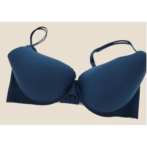 Victoria's Secret Demi Bra Secret Embrace Seamless Lightly Lined Teal Blue 38DD